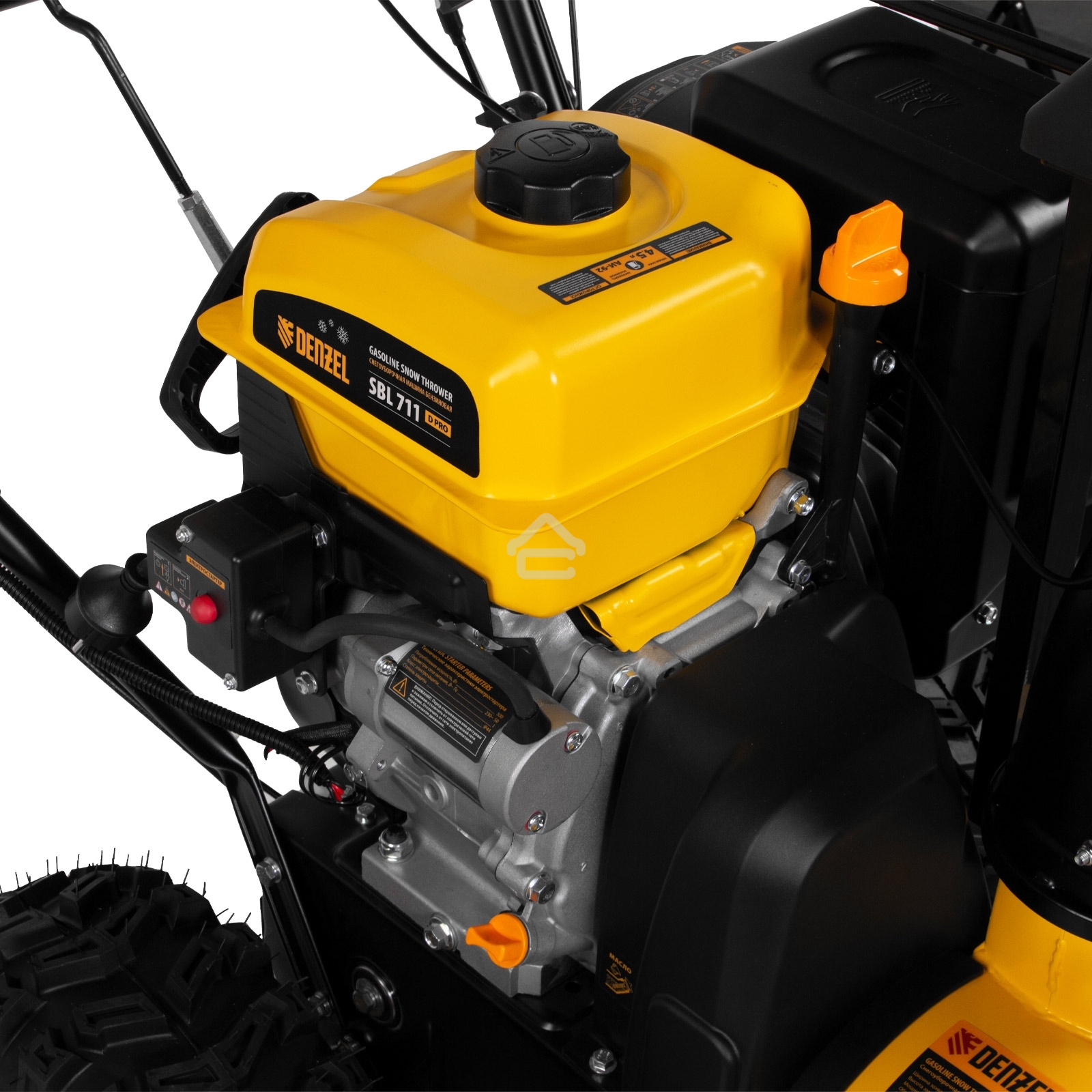 Бензиновая снегоуборочная машина SBL 711D PRO, 302cc, эл.старт, фара, обогрев, блок. дифф. Denzel