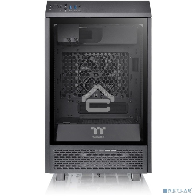 Компьютерный корпус Thermaltake The Tower 100 черный без БП ATX 2x120мм 2xUSB 3.0 1xUSB3.1 audio bott PSU