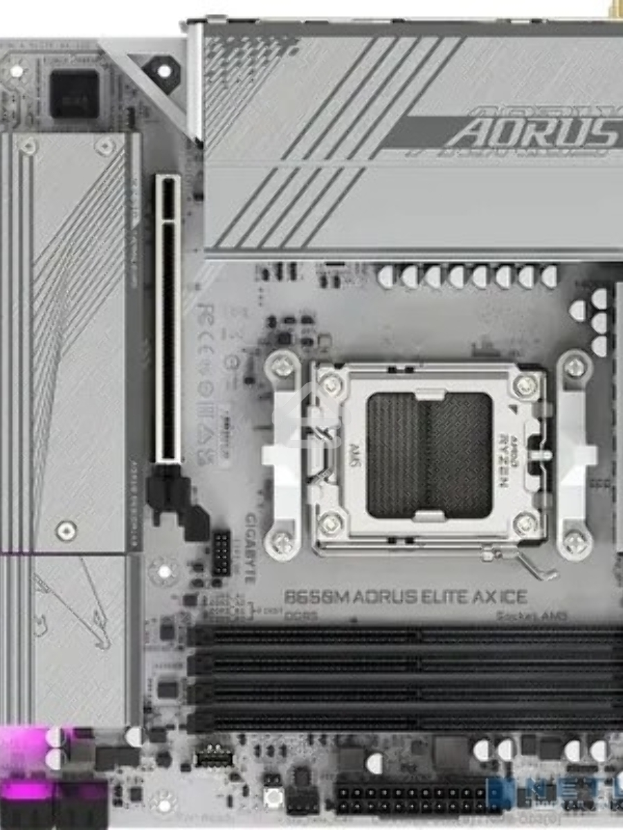 Материнская плата Gigabyte B650M AORUS ELITE AX ICE SocketAM5 AMD B650 4xDDR5 mATX AC`97 8ch(7.1) 2.5Gg RAID+HDMI+DP