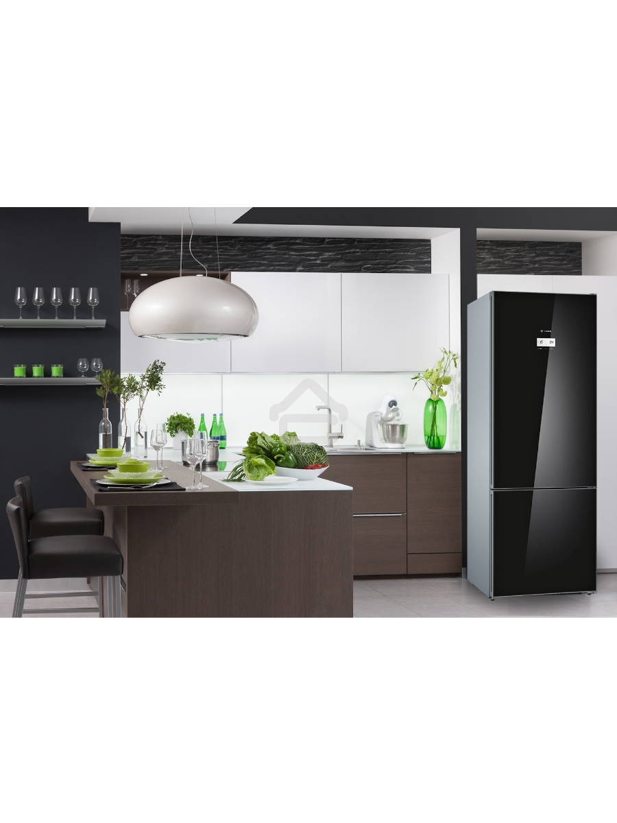 Холодильник Bosch KGN49LB30U черный двухкамерный 330/105л морозилка снизу, No Frost