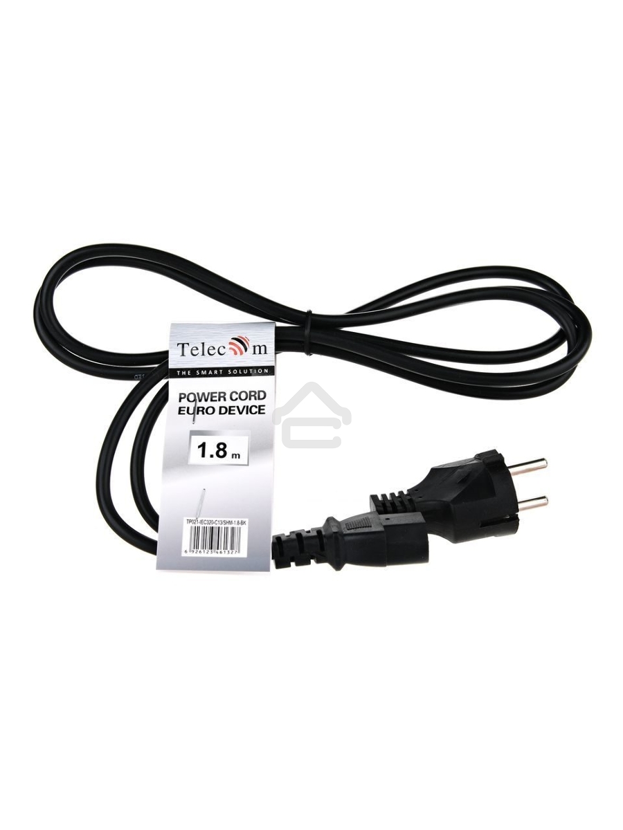 Кабель компьютер - розетка 1.8m 220V (Европейский стандарт) VCOM/TELECOM