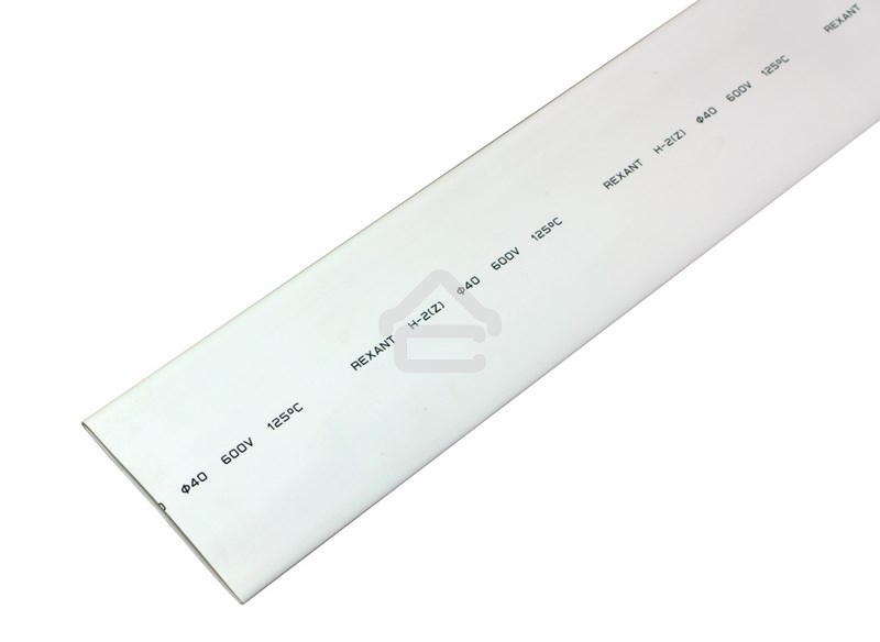 Термоусаживаемая трубка Rexant 40,0/20,0 мм, белая, упаковка 10 шт. по 1 м