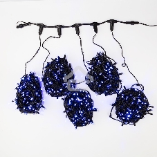 Гирлянда Neon-night LED ClipLight 24V, 5 нитей по 20 метров, цвет диодов синий, Flashing (белый)