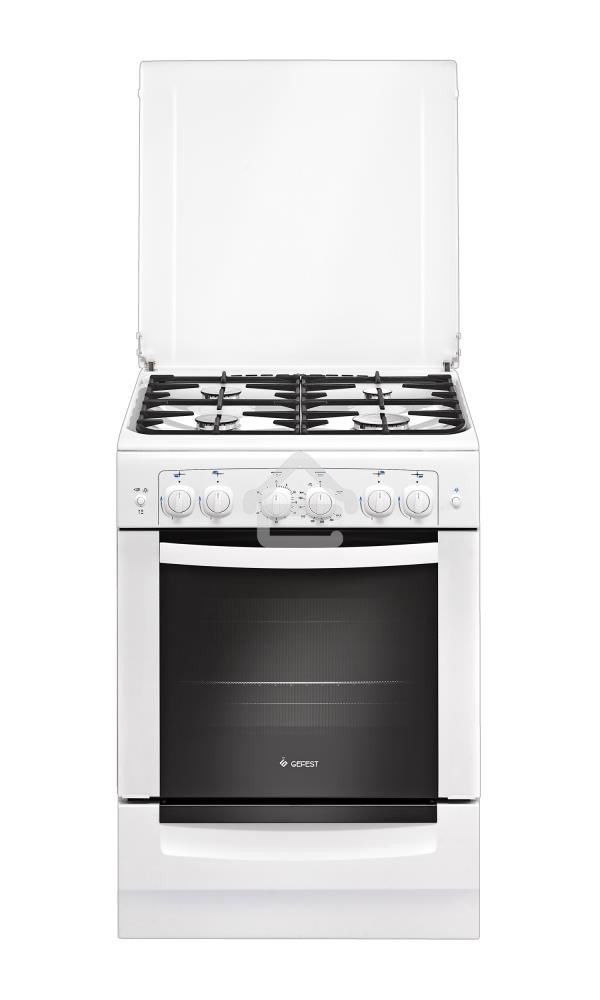 Плита газовая Gefest ПГ 6100-02 белый, конфорок 4 шт, духовка 52 л, 60 см x 85 см x 60 см