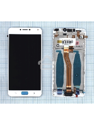 Дисплей для Asus ZenFone 4 Max ZC554KL белый с рамкой