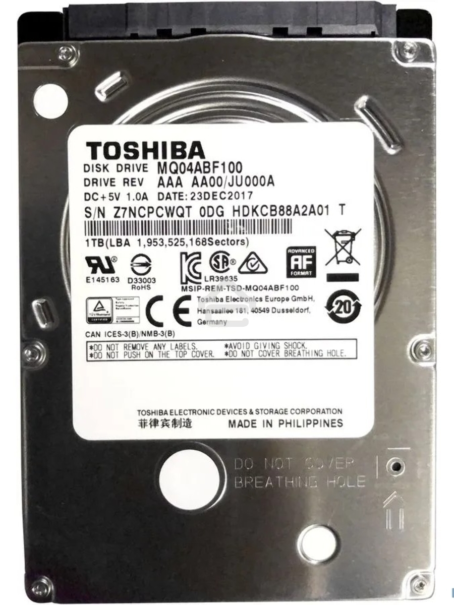 Жесткий диск Toshiba 1Tb 5400rpm MQ04ABF100 128Mb 2.5
