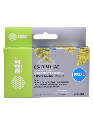 Картридж струйный Cactus CS-T6M11AE №903XL желтый (10 мл) для HP OJP 6950/6960/6970