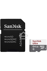 Флеш карта microSD 64GB SanDisk microSDXC Class 10 Ultra (SD адаптер) UHS-I 100MB/s
