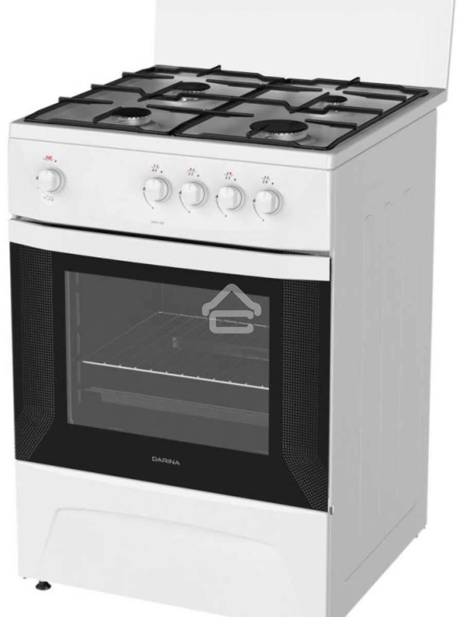 Плита газовая Darina C 1001 W белый/черный, конфорок 4 шт, духовка 50 л, 60 см x 85 см x 60 см