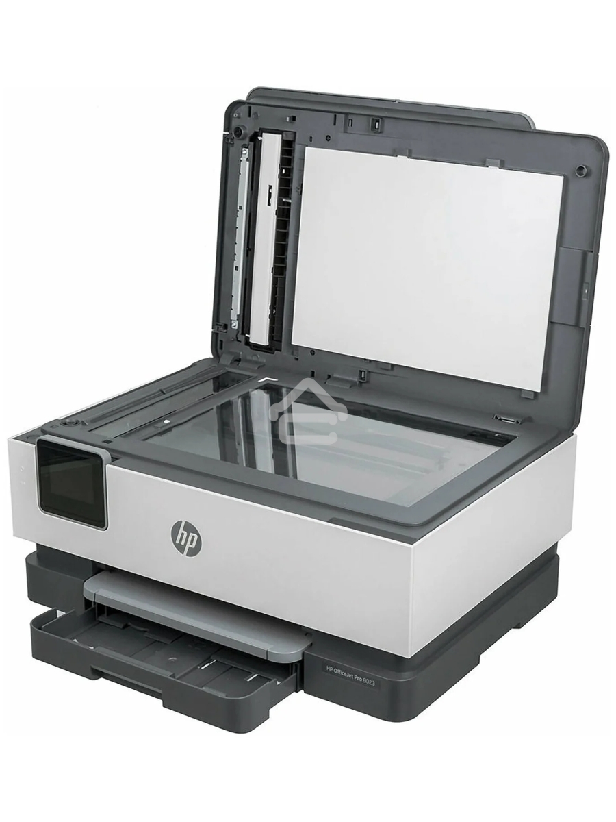 МФУ струйный HP OfficeJet 8023 (1KR64B), A4, цвтной, печ. до 20 стр/мин. (ч/б), до 10 стр/мин. (цвет), скан. до 8 стр/мин. (ч/б) 3.5 стр/мин. (цвет), 1200 x 1200 dpi, USB, RJ-45, Wi-Fi, Air Print