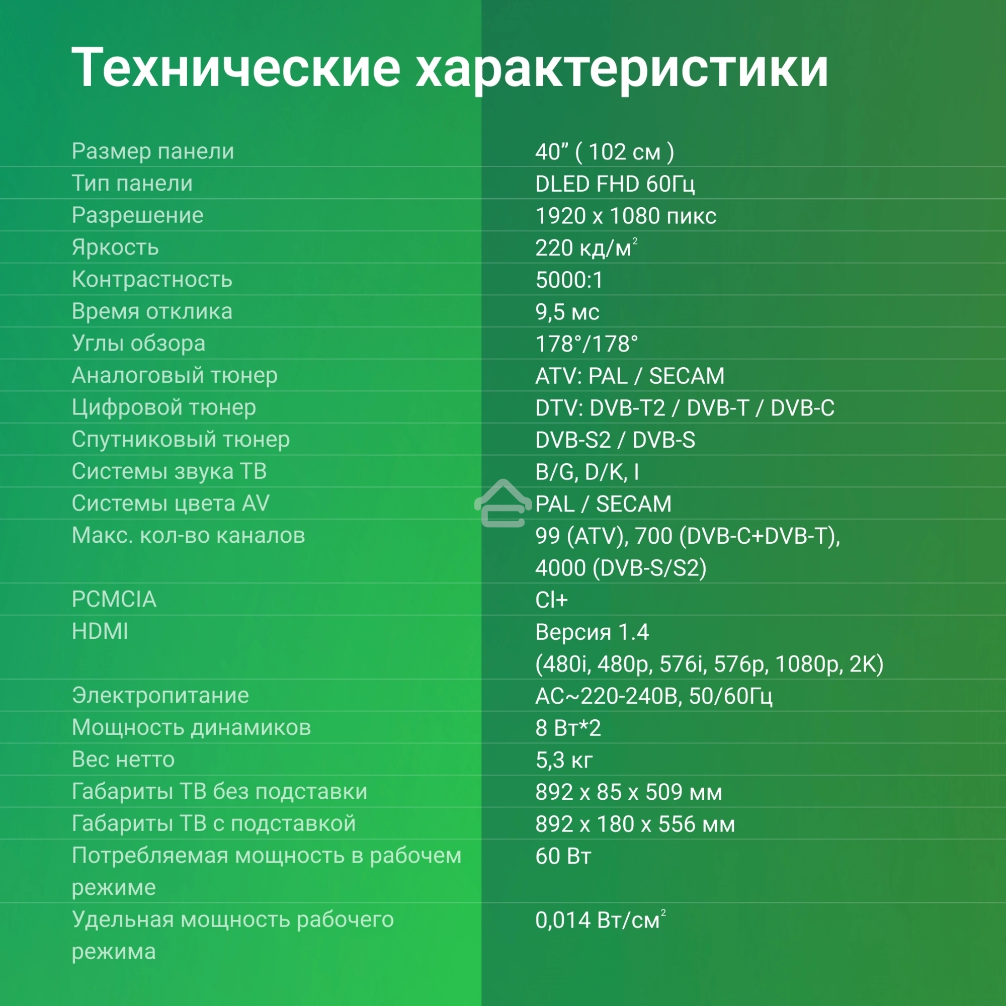 Телевизор Digma 40
