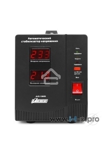 Стабилизатор напряжения Powerman AVS 1500D Black (220В±8% 1500ВА,12А,КПД 98%,циф. индикация вх./вых.)