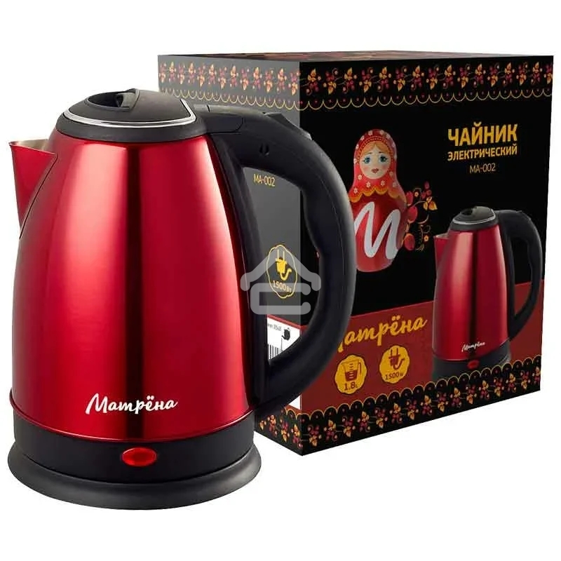 Чайник Матрена MA-002 электрический (1,8 л) стальной красный