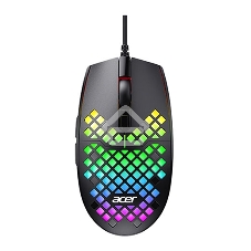 Мышь проводная Acer OMW134 черный, 3200 dpi, USB, кнопки - 6