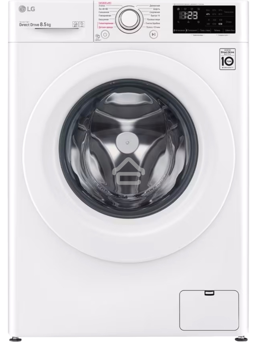 Стиральная машина LG F2V3GS3W белый, загрузка фронтальная 8,5 кг, 1200 об/мин., класс: А