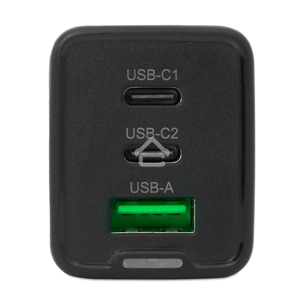 Зарядное устройство NERPA PD333CBX 65W GaN PD+QC3.0, 2xUSB-C, 1xUSB-A, USB-C - USB-C 100W cable 1.5m черный, EU plug, BOX