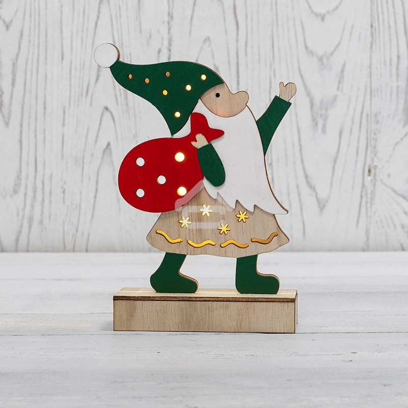 Деревянная фигурка Neon-night с подсветкой 