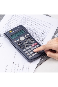 Калькулятор научный Deli ED82MS темно-синий 10+2-разр.