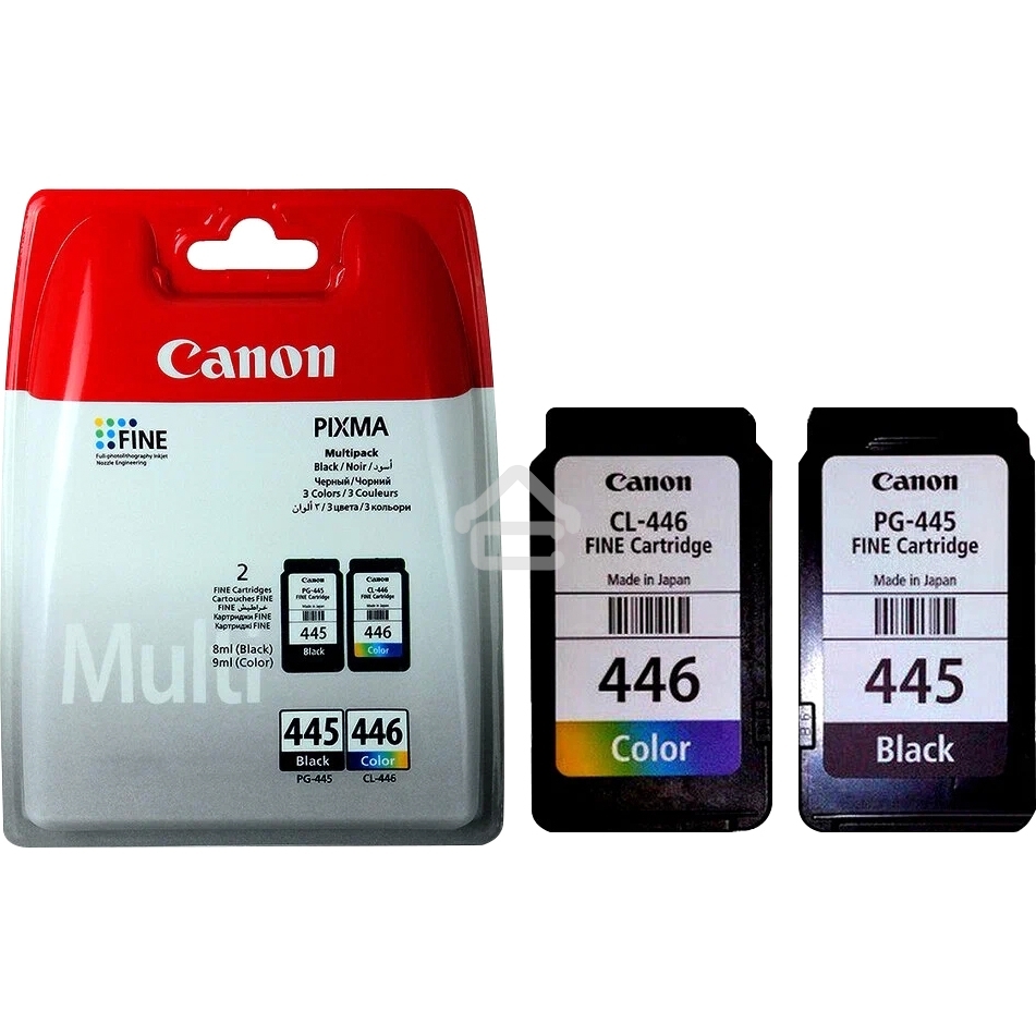 Картридж струйный Canon PG-445/CL-446 (8283B004), для Canon PIXMA MG2540, PIXMA MG2440, 4 цвета, 180 стр.