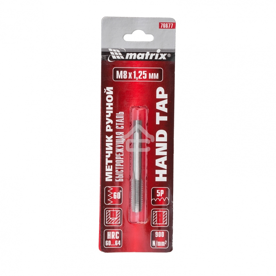 Метчик Matrix ручной М8x1,25 мм, Р6М5