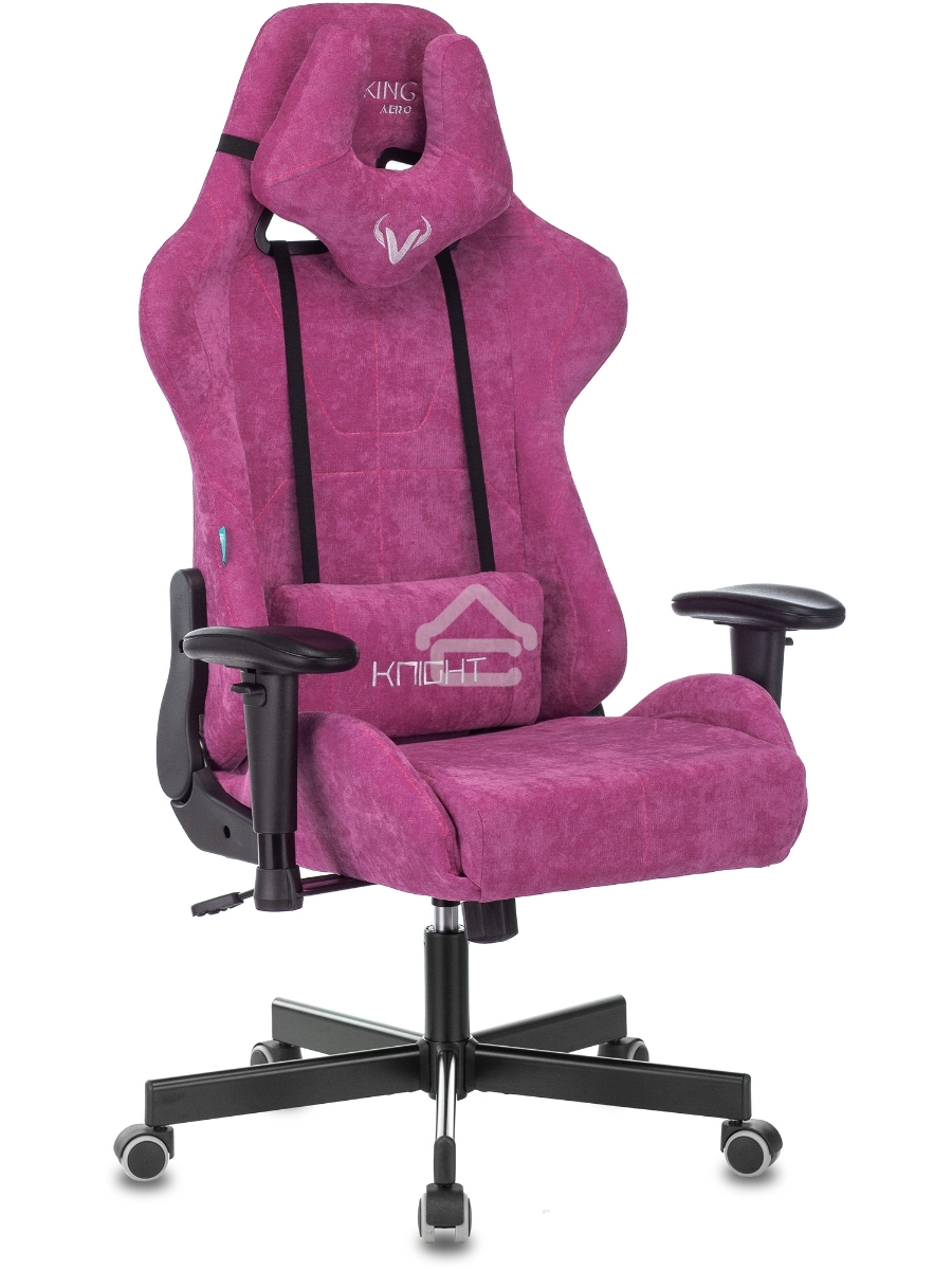 Кресло игровое Бюрократ VIKING KNIGHT LT15 FABRIC малиновый крестовина металл/пластик