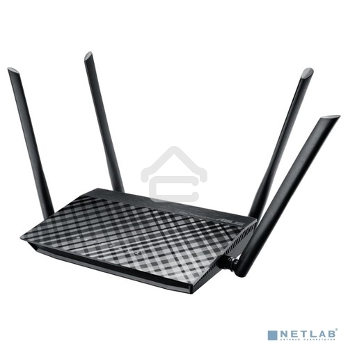 Маршрутизатор беспроводной Asus RT-AC1200 10/100BASE-TX черный (Dual Band)