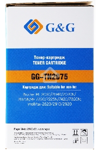 Картридж лазерный G&G GG-TN2075 черный (2500стр.) для Brother DCP-7010/7010R/7020/7025/7025R/FAX-2820/2825/2825R/2920/2920R/HL-2030/2030R/2040/2040R/2070N/2070/2070NR/MFC-7225/7225N/7420/7420R/7820/7820N/7820NR/7820R