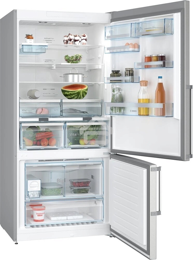 Холодильник Bosch KGN86AI32U серебристый двухкамерный 479/140л морозилка снизу