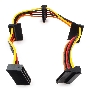Кабель Cablexpert Кабеля питания SATA, 4x15pin(M)/15pin(F), 40см (CC-SATAMF-03)
