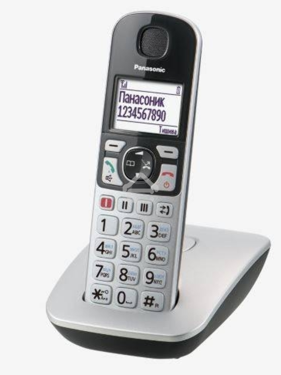 Телефон беспроводной (DECT) Panasonic KX-TGE510RUS, серебристый