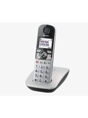 Телефон беспроводной (DECT) Panasonic KX-TGE510RUS, серебристый
