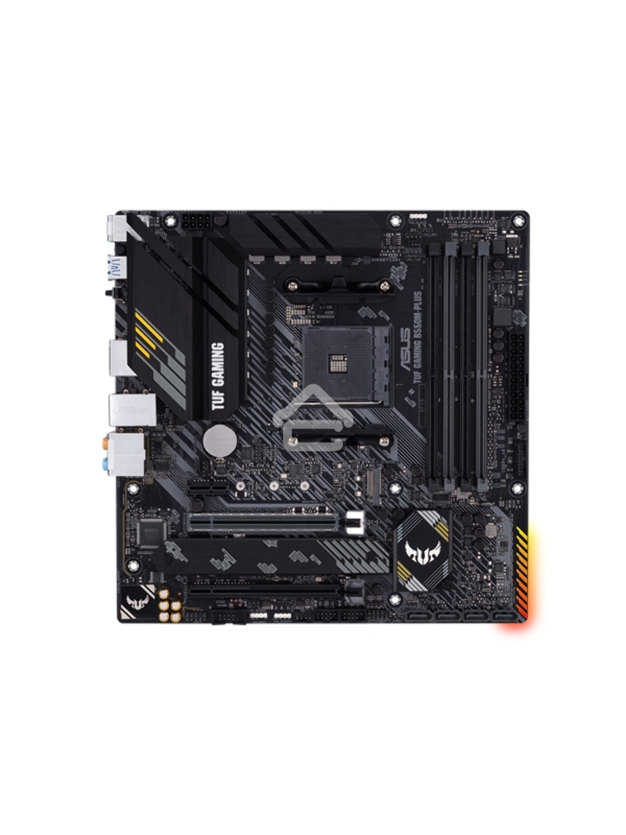 Материнская плата ASUS TUF GAMING B550M-PLUS, AM4, AMD B550, 4xDDR4, 4xSATA, 2xM.2, 1xPCIe 4.0 x16, 1xPCIe 3.0 x16, 1xPCIe x1, 1xHDMI, 1xDP, 1x 2.5Gb LAN, 4xUSB-A 3.2 Gen 1, 1xUSB-A 3.2 Gen 2, 2xUSB-A 2.0, 1xUSB-C 3.2 Gen 2, 5x3.5 мм, 7.1, mATX