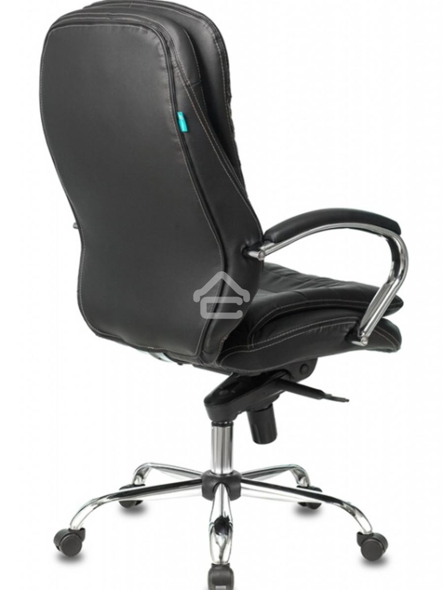 Кресло руководителя Бюрократ T-9950/BLACK черный, кожа, крестовина хром
