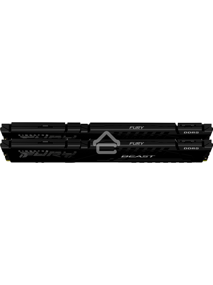 Оперативная память Kingston Fury Beast, DDR5, 32GB (2x16GB), 5200MHz, CL40, DIMM, радиатор, чёрный