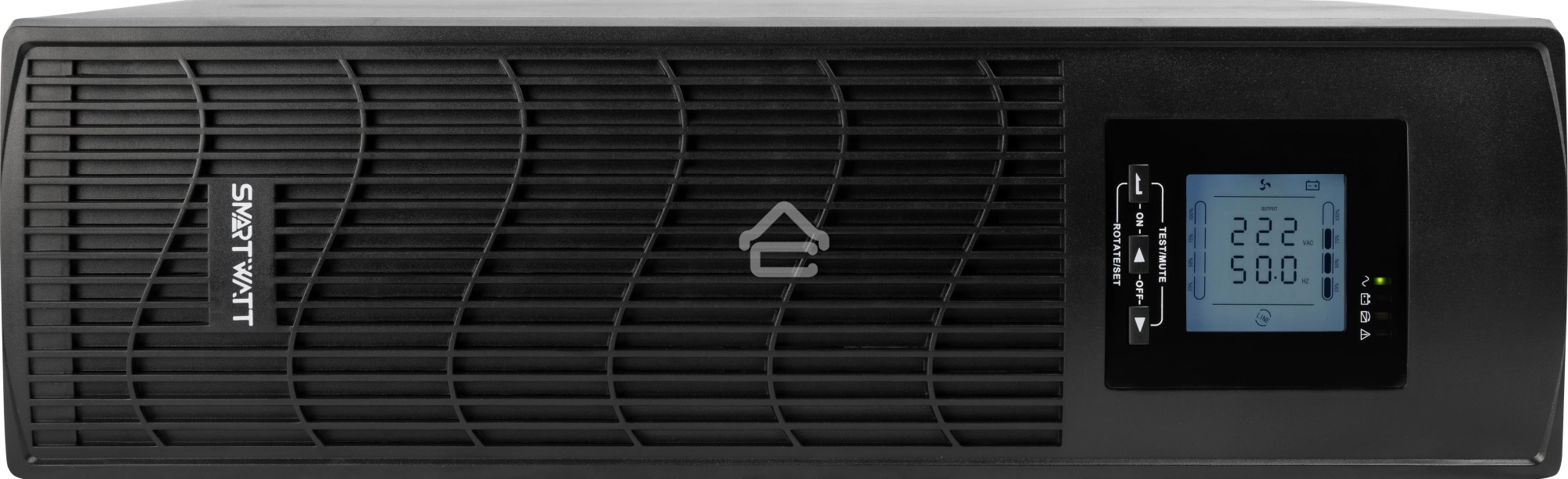 Источник бесперебойного питания SMARTWATT UPS DATA 3kVA Line-interactive SIN 3000VA/2400W (Euro x1, IEC C13 x6, USB, RJ11/RJ45 protection, SNMP, LCD