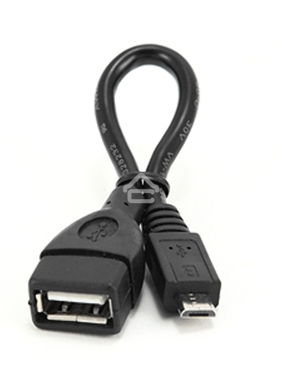 Кабель Gembird/Cablexpert A-OTG-AFBM-001 AF/MicroBM, Кабель USB 2.0 OTG , 0.15м, пакет
