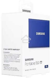 Твердотельный накопитель Samsung SSD 2TB T7, USB Type-C, R/W 1000/1050MB/s, Blue