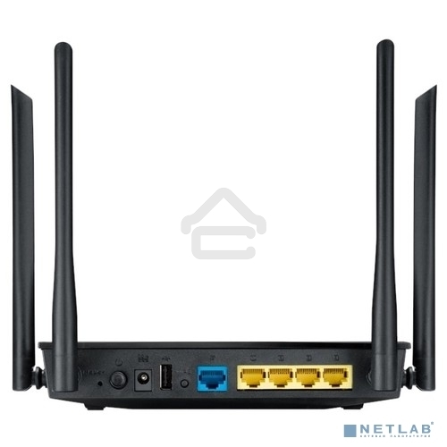 Маршрутизатор беспроводной Asus RT-AC1200 10/100BASE-TX черный (Dual Band)