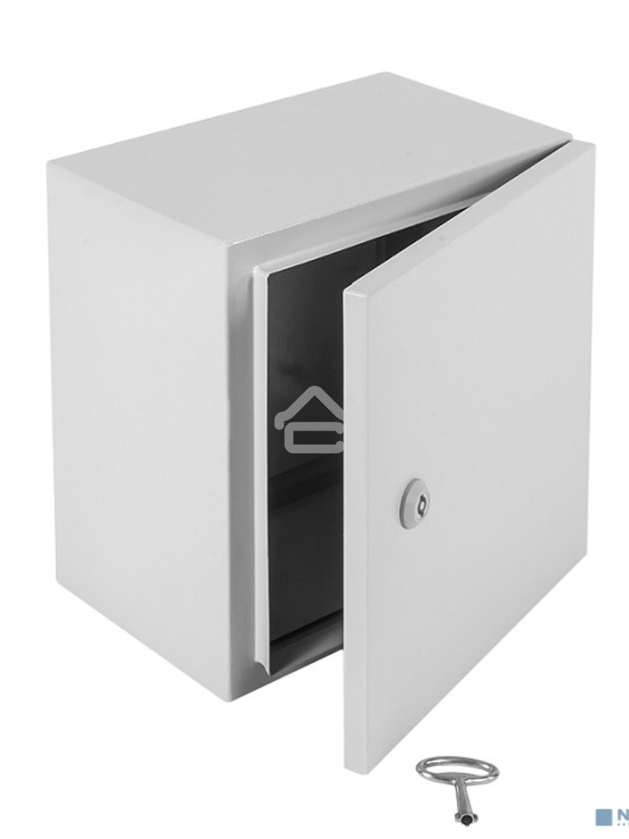 Шкаф электротехнический настенный Elbox EMW, IP66, 400х400х150 мм (ВхШхГ), дверь: металл, металл, цвет: серый