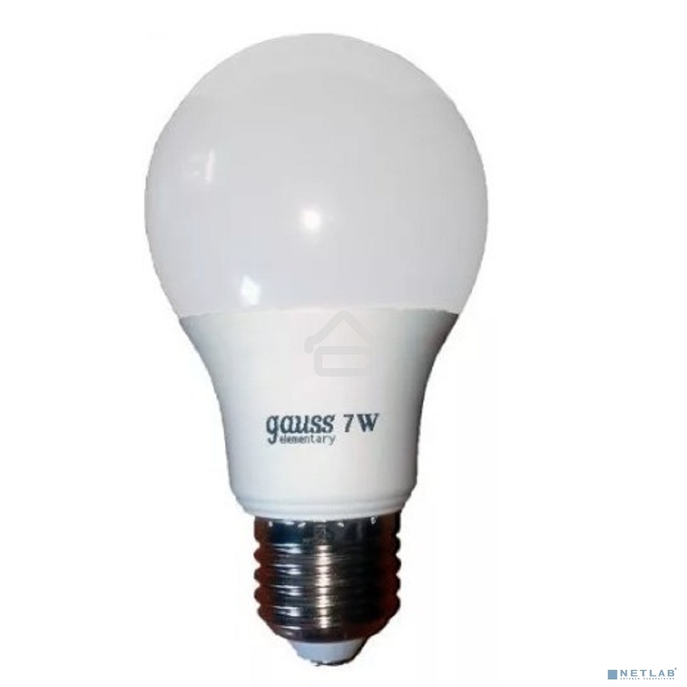 Светодиодная лампа LED Elementary A60 7W E27 540lm 4100K 1/10/100 0 GAUSS 23227A