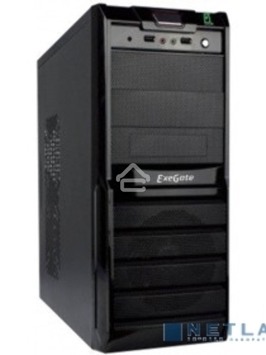 Компьютерный корпус Exegate EX278398RUS Miditower Exegate XP-329S Black, ATX, <XP450, Black,120mm>, 2*USB, Audio