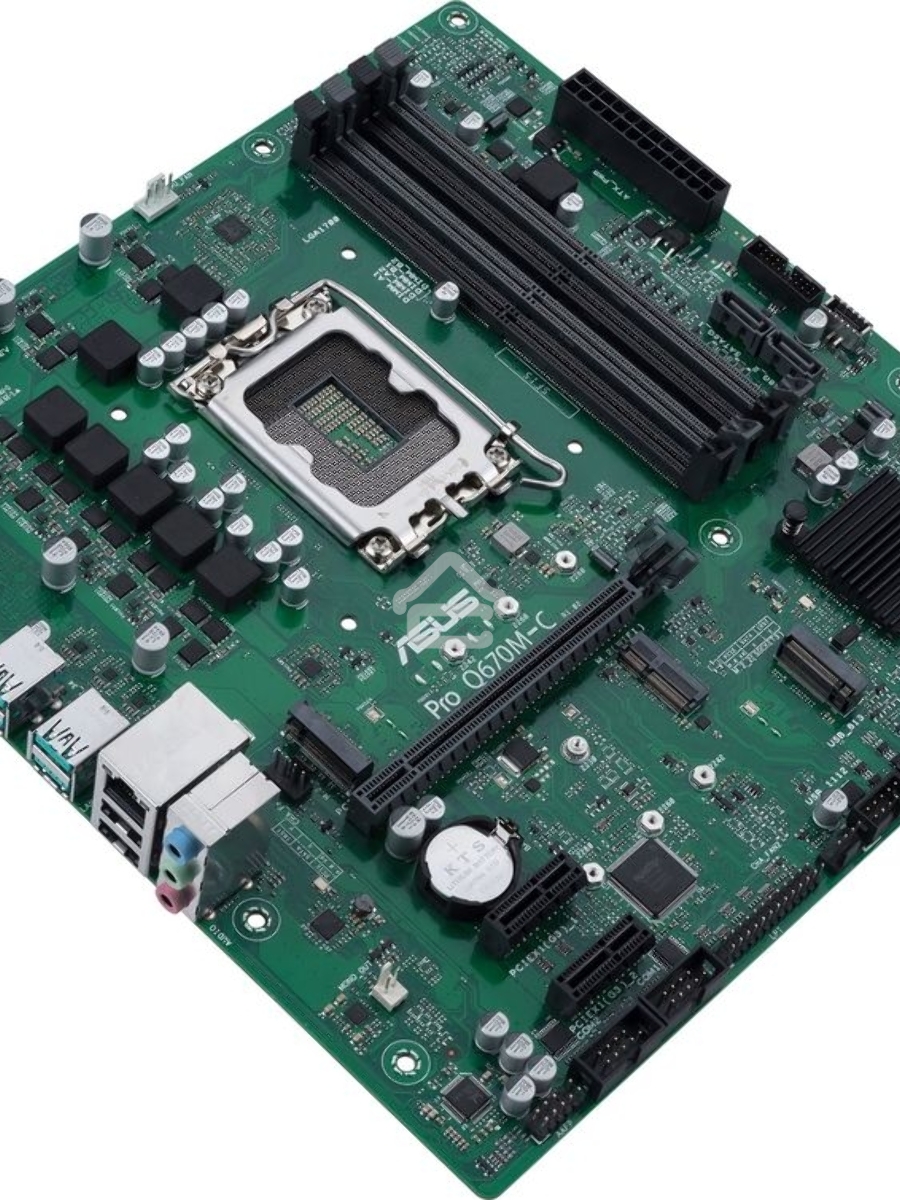 Материнская плата ASUS Pro Q670M-C-CSM, LGA 1700, Intel Q670, 4xDDR5, 6xSATA, 2xM.2, 1xPCIe 4.0 x16, 1xHDMI, 2xDP, 1x1Gb LAN, 4xUSB-A 3.2 Gen 2, 3x3.5 мм, 7.1, mATX