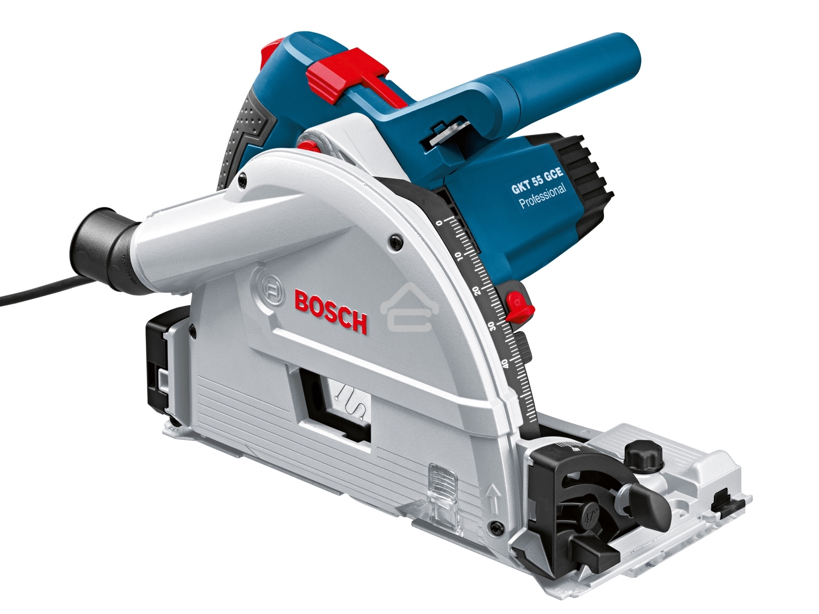 Пила циркулярная BOSCH GKT 55 GCE (0.601.675.000)1400Вт 3600-6250об/мин 165х20мм пр.57мм ПОГРУЖНАЯ