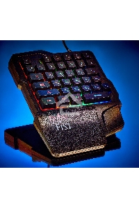 Игровой блок Oklick 701G IRON FIST черный USB for gamer LED (подставка для запястий)