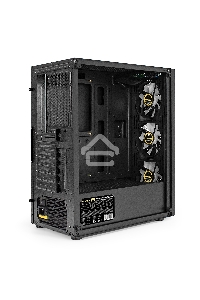 Корпус Miditower ExeGate EVO-8227-NPX700 (ATX, БП 700NPX с вент. 12см, 2*USB+1*USB3.0+HD Audio, черный, 3 вент.  RGB, закаленное стекло)