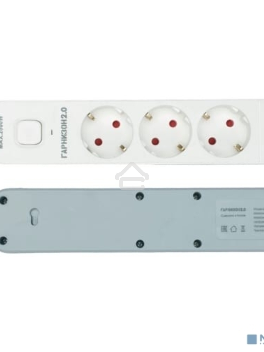 Сетевой фильтр Гарнизон EPS-3-CU2-W-2 2.0 Мультипорт 3р, 10А, 1xType-C PD, 2 х USB QC, 2м, ур.защиты 2+, белый, пак (21448)