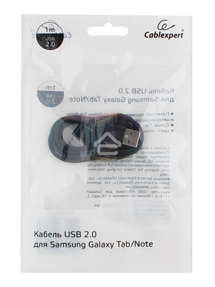 Кабель USB Cablexpert CC-USB-SG1M AM/Samsung, для Samsung Galaxy Tab/Note, 1м, черный, блистер