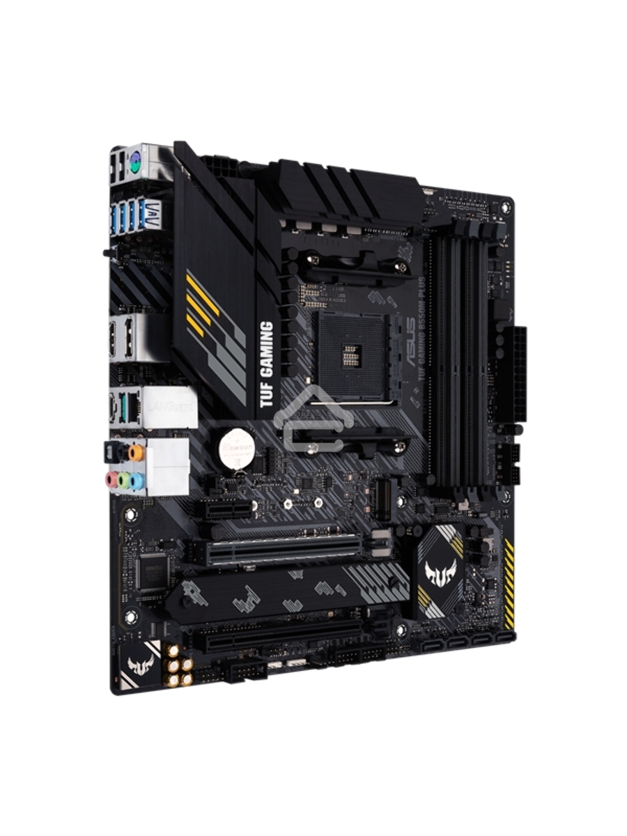 Материнская плата ASUS TUF GAMING B550M-PLUS, AM4, AMD B550, 4xDDR4, 4xSATA, 2xM.2, 1xPCIe 4.0 x16, 1xPCIe 3.0 x16, 1xPCIe x1, 1xHDMI, 1xDP, 1x 2.5Gb LAN, 4xUSB-A 3.2 Gen 1, 1xUSB-A 3.2 Gen 2, 2xUSB-A 2.0, 1xUSB-C 3.2 Gen 2, 5x3.5 мм, 7.1, mATX