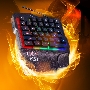 Игровой блок Oklick 701G IRON FIST черный USB for gamer LED (подставка для запястий)