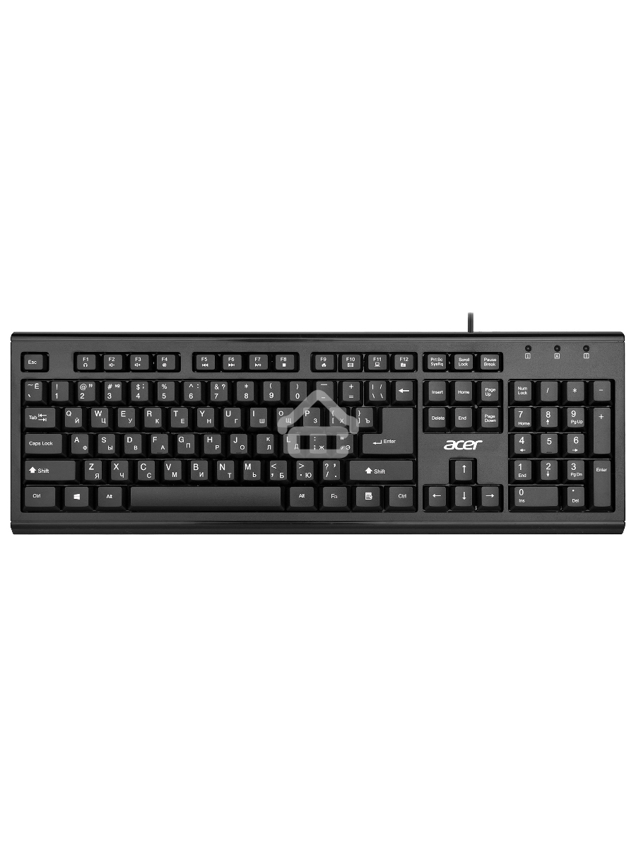 Клавиатура Acer OKW120 проводная, USB, черный